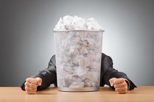 Community participating in waste management program